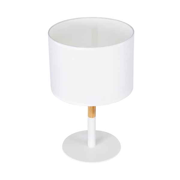 Bronx 01520 Iluminare modernă de iluminat de masă Portatir 1 X E27 White Metallic cu pălărie F25xy40cm