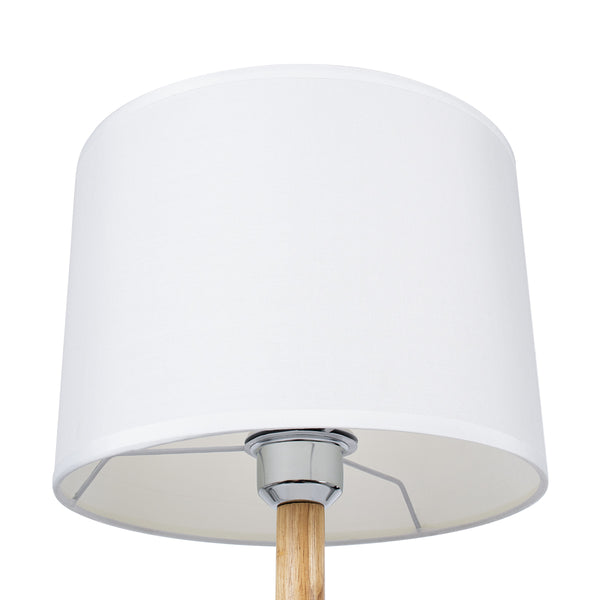 Bronx 01520 Iluminare modernă de iluminat de masă Portatir 1 X E27 White Metallic cu pălărie F25xy40cm