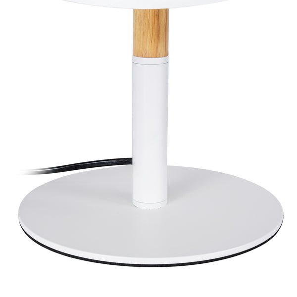 Bronx 01520 Iluminare modernă de iluminat de masă Portatir 1 X E27 White Metallic cu pălărie F25xy40cm