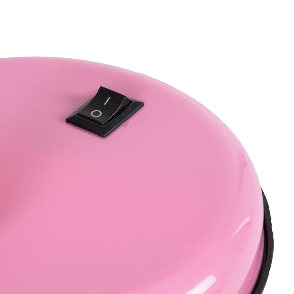 STUDENT PINK Moderne Büro-Tischlampe, Einzellicht, 1 x E27, Rosa mit Weiß-Metallic, mit Glocken-EIN/AUS-Schalter