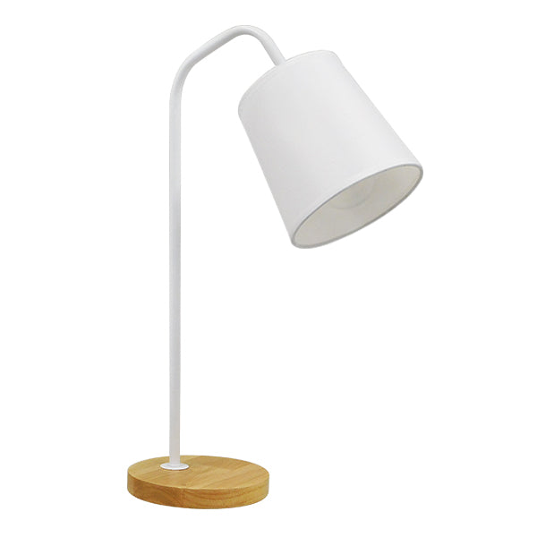 GLOBOSTAR® RIBBON 01574 Μοντέρνο Επιτραπέζιο Φωτιστικό Πορτατίφ με Ντουί 1 x E27 AC 220-240V IP20 - Λευκό & Μπεζ - Μ15 x Π30 x Υ49cm