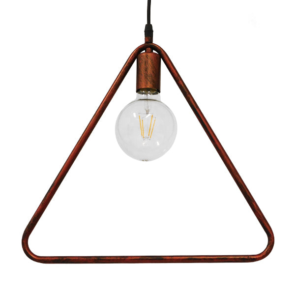 GLOBOSTAR® DELTA 01581 Μοντέρνο Κρεμαστό Φωτιστικό Οροφής με Ντουί 1 x E27 AC 220-240V IP20 - Χάλκινο - Μ37 x Π4 x Υ33cm