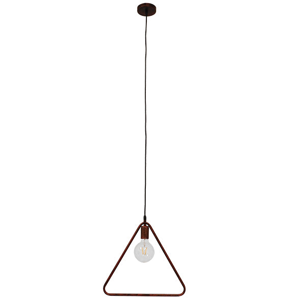 GLOBOSTAR® DELTA 01581 Μοντέρνο Κρεμαστό Φωτιστικό Οροφής με Ντουί 1 x E27 AC 220-240V IP20 - Χάλκινο - Μ37 x Π4 x Υ33cm