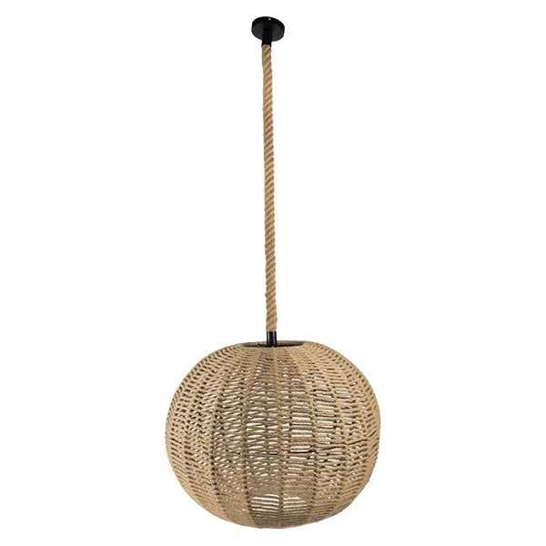 GLOBOSTAR® MANDALA 01593 Vintage Κρεμαστό Φωτιστικό Οροφής με Ντουί 1 x E27 AC 220-240V IP20 - Μπεζ - Μ60 x Π60 x Υ45cm