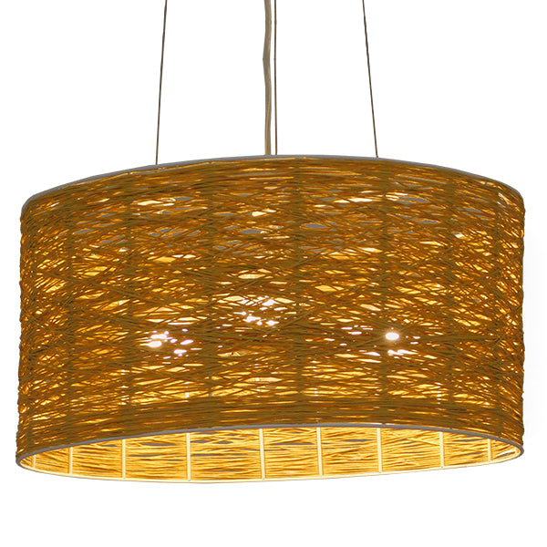 GLOBOSTAR® INCASS 01630 Vintage Κρεμαστό Φωτιστικό Οροφής με Ντουί 3 x E27 AC 220-240V IP20 - Μπεζ - Μ40 x Π40 x Υ22cm