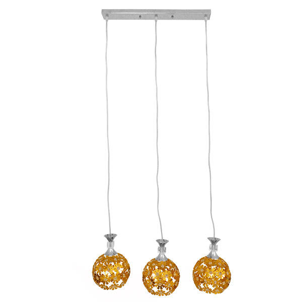 GLOBOSTAR® BOUQUET 01671 Μοντέρνο Κρεμαστό Φωτιστικό Οροφής με Ντουί 3 x E27 AC 220-240V IP20 - Πολύχρωμο - Μ64 x Π18 x Υ24cm