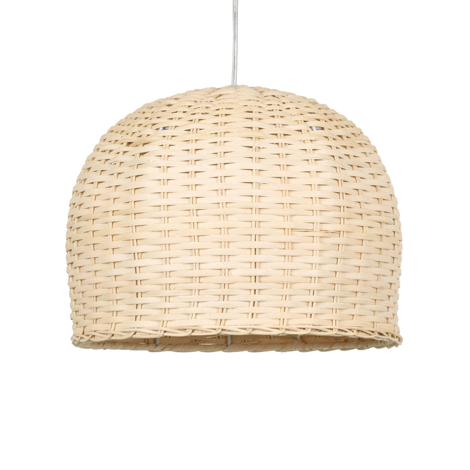 GLOBOSTAR® BERMUDA 01708 Boho Κρεμαστό Φωτιστικό Οροφής με Ντουί 1 x E27 AC 220-240V IP20 - Μπεζ - Μ31 x Π31 x Y22cm