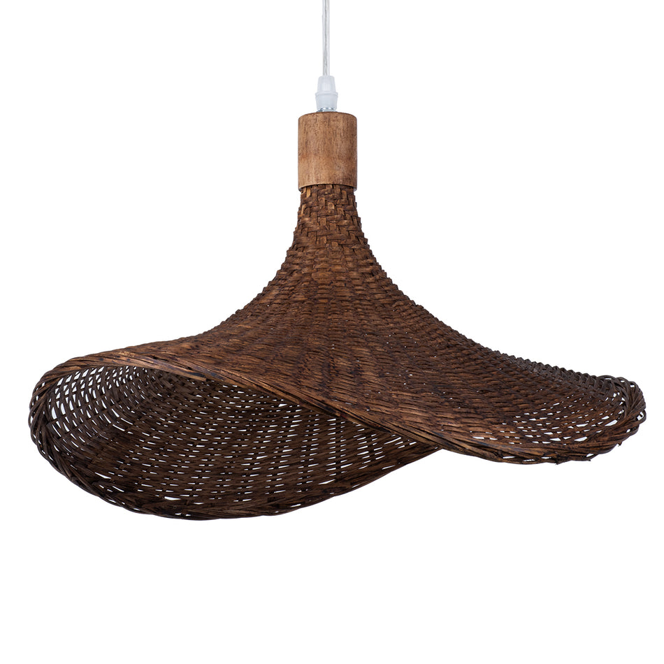 CUBA 01718 Boho Κρεμαστό Φωτιστικό Οροφής με Ντουί 1 x E27  IP20 - Καφέ - Μ43 x Π40 x Y28cm