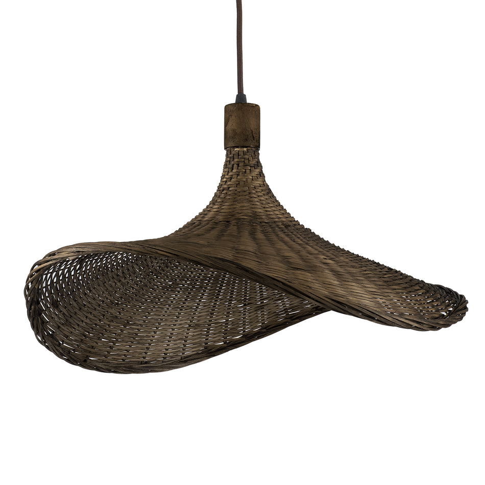 CUBA 01720 Boho Κρεμαστό Φωτιστικό Οροφής με Ντουί 1 x E27  IP20 - Καφέ - Μ53 x Π53 x Υ30cm