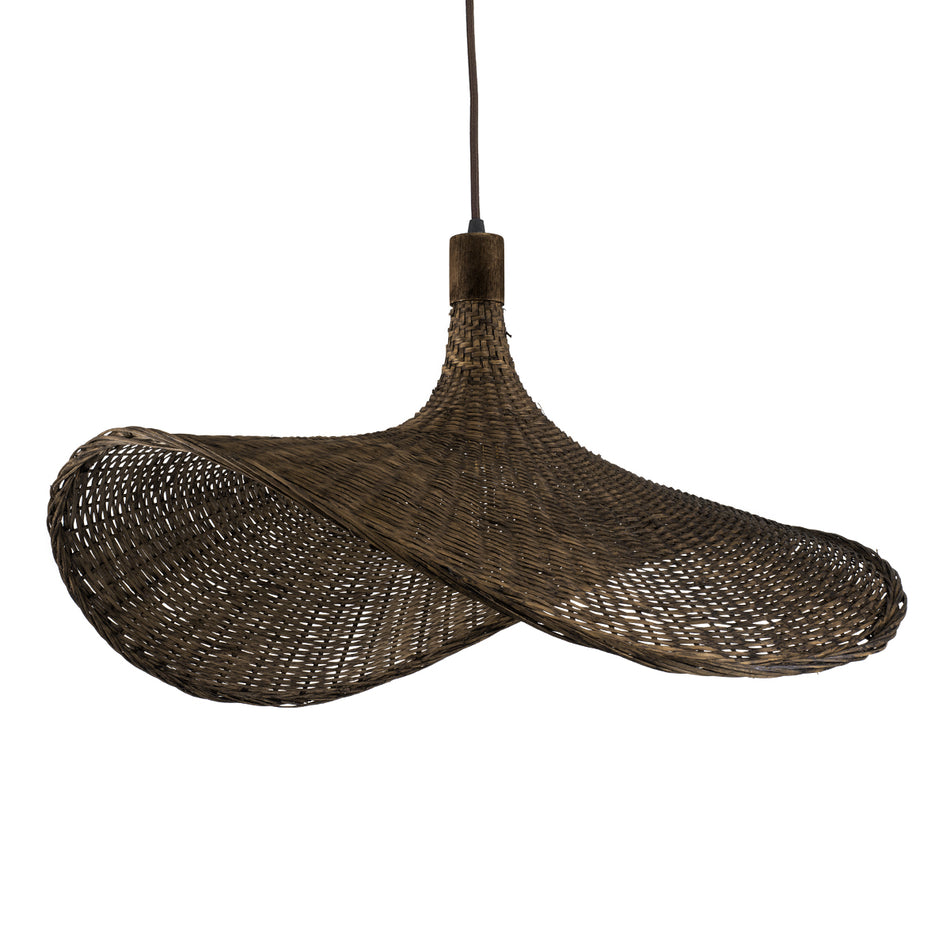 CUBA 01722 Boho Κρεμαστό Φωτιστικό Οροφής με Ντουί 1 x E27  IP20 - Καφέ - Μ63 x Π63 x Υ32cm
