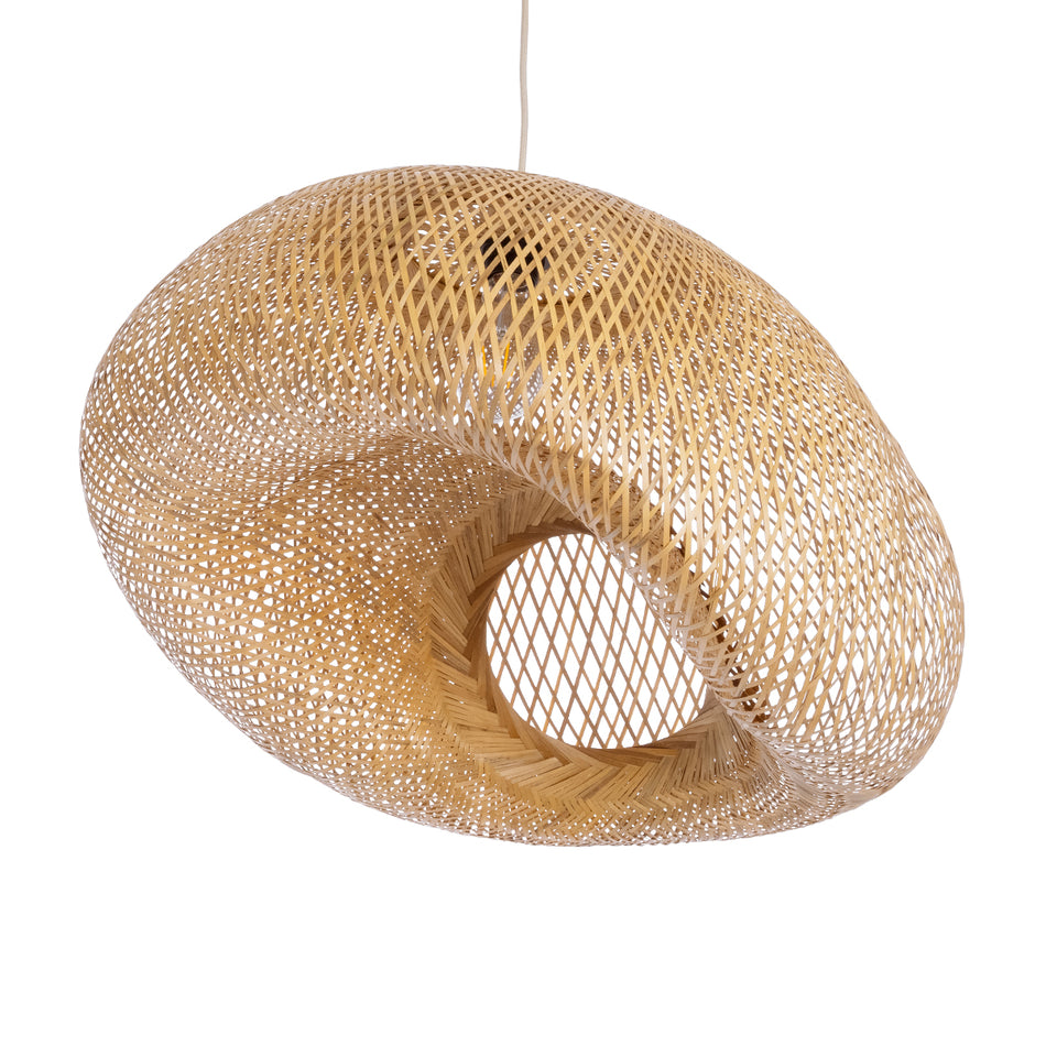 GLOBOSTAR® CARIBBEAN 01724 Boho Κρεμαστό Φωτιστικό Οροφής με Ντουί 1 x E27 AC 220-240V IP20 - Μπεζ - Μ60 x Π60 x Υ38cm