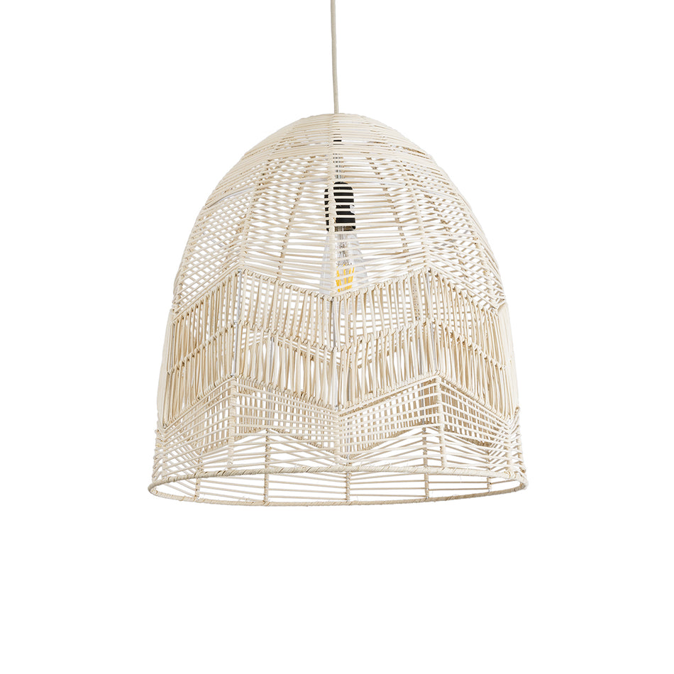 GLOBOSTAR® ALOHA 01751 Boho Κρεμαστό Φωτιστικό Οροφής με Ντουί 1 x E27 AC 220-240V IP20 - Μπεζ - Μ45 x Π45 x Υ48cm