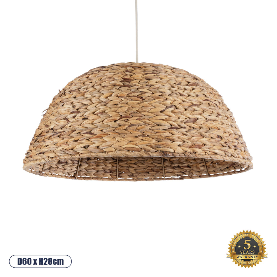 GLOBOSTAR® MANGATA 01847 Boho Κρεμαστό Φωτιστικό Οροφής με Ντουί 1 x E27 AC 220-240V IP20 - Μπεζ - Μ60 x Π60 x Υ28cm