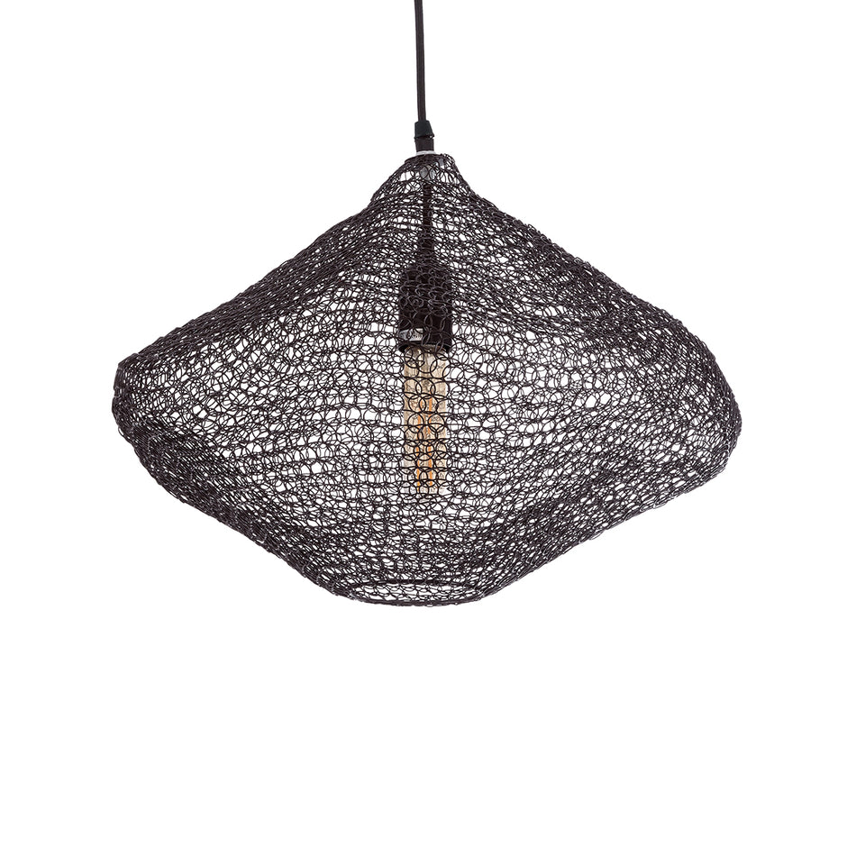 GLOBOSTAR® KENTUCKY 01863 Vintage Κρεμαστό Φωτιστικό Οροφής με Ντουί 1 x E27 AC 220-240V IP20 - Καφέ - Μ40 x Π40 x Υ30cm