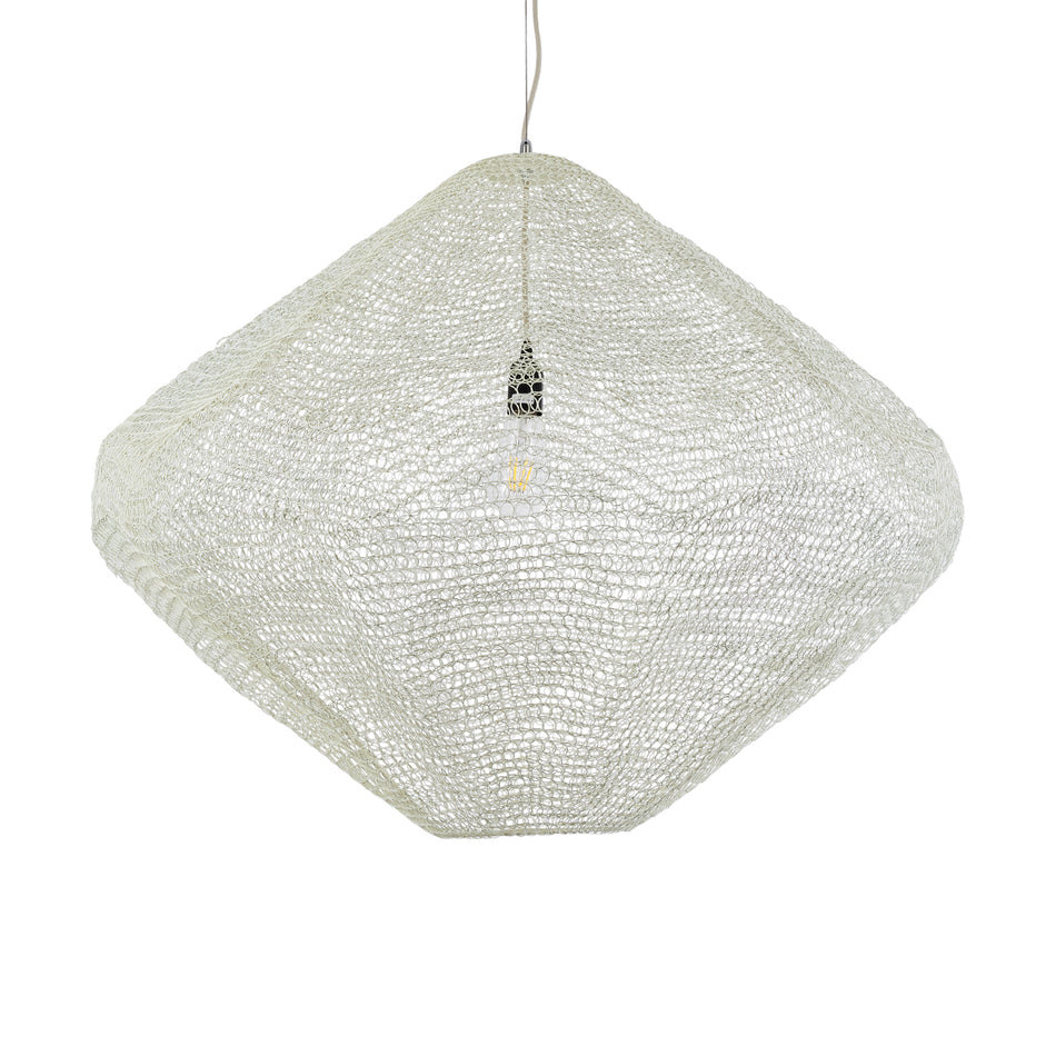 GLOBOSTAR® KENTUCKY 01868 Vintage Κρεμαστό Φωτιστικό Οροφής με Ντουί 1 x E27 AC 220-240V IP20 - Μπεζ - Μ90 x Π90 x Υ70cm