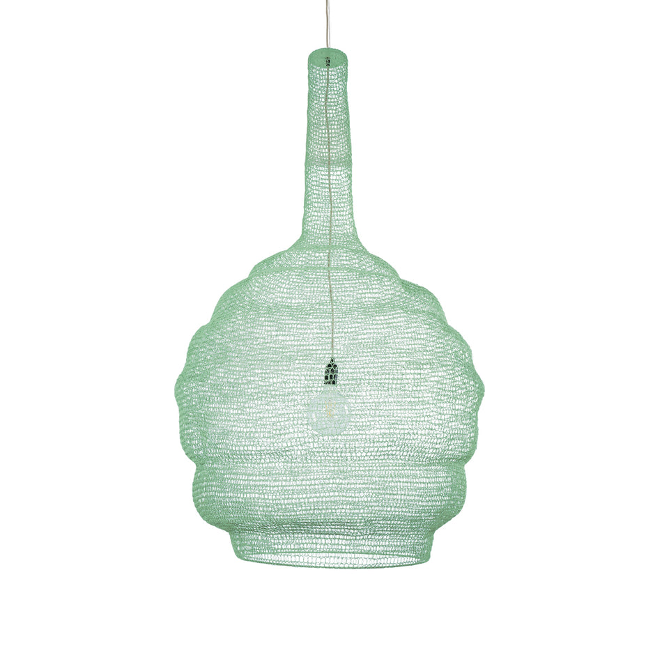 GLOBOSTAR® KENTUCKY 01888 Vintage Κρεμαστό Φωτιστικό Οροφής με Ντουί 1 x E27 AC 220-240V IP20 - Τιρκουάζ - Μ90 x Π90 x Υ150cm