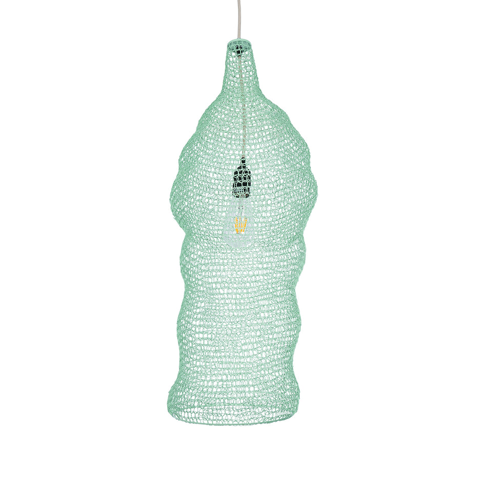 GLOBOSTAR® KENTUCKY 01906 Vintage Κρεμαστό Φωτιστικό Οροφής με Ντουί 1 x E27 AC 220-240V IP20 - Τιρκουάζ - Μ30 x Π30 x Y80cm