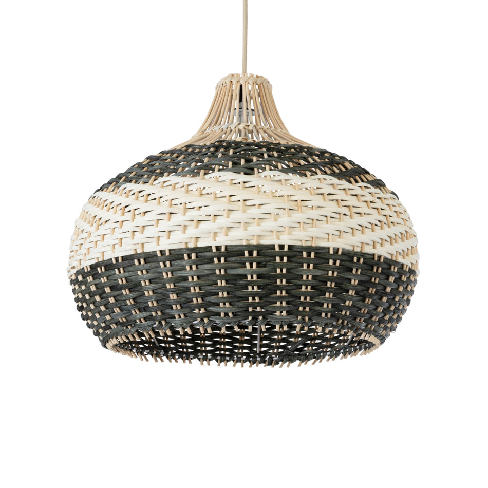 GLOBOSTAR® BARBADOS 01946 Boho Κρεμαστό Φωτιστικό Οροφής με Ντουί 1 x E27 AC 220-240V IP20 - Μπεζ & Λαδί - Μ40 x Π40 x Υ34cm