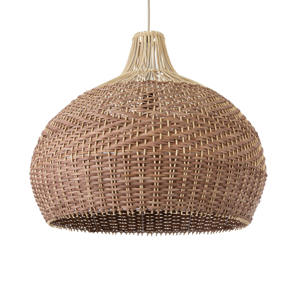 GLOBOSTAR® PANAMA 01953 Boho Κρεμαστό Φωτιστικό Οροφής με Ντουί 1 x E27 AC 220-240V IP20 - Μπεζ & Καφέ - Μ60 x Π60 x Υ60cm