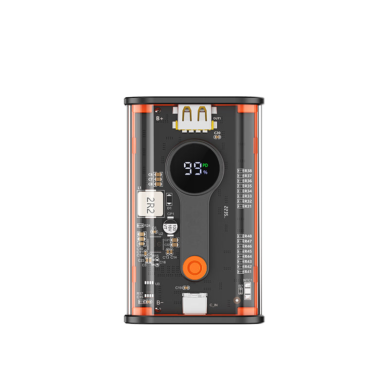 Batterie externe Recci RBP-P35 Mars Series 10000 mAh 22,5 W avec port USB-A et port USB-C Power Delivery Noir