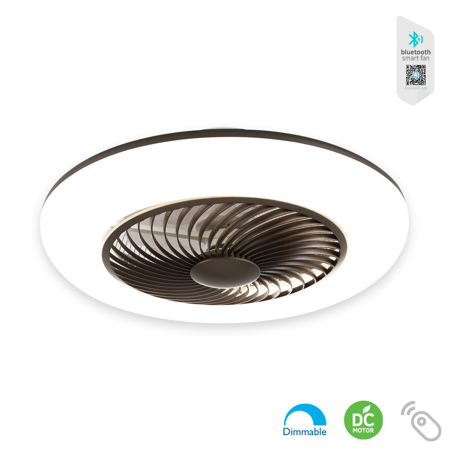 Ανεμιστήρας οροφής Cierzo 50cm με φως LED 63W και τηλεχειριστήριο καφέ
