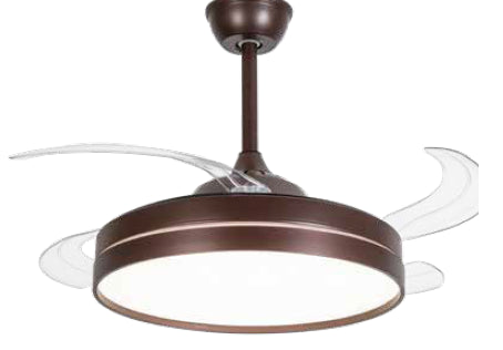 Ανεμιστήρας οροφής Minuano Nuovo με φως LED 60W επιλογή χρώματος φωτός και αναδιπλούμενα πτερύγια