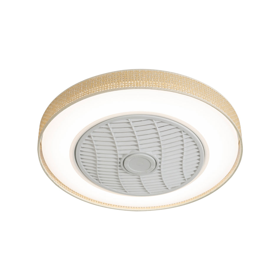 Ανεμιστήρας οροφής Kite 53cm με φως LED 54W εναλλαγή χρώματος με τηλεχειριστήριο μπεζ ύφασμα