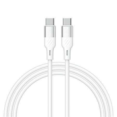 RECCI RS22CC - PD100W Fast Charging Silicone Data Cable C To C Hight Power Output 1.5M - White