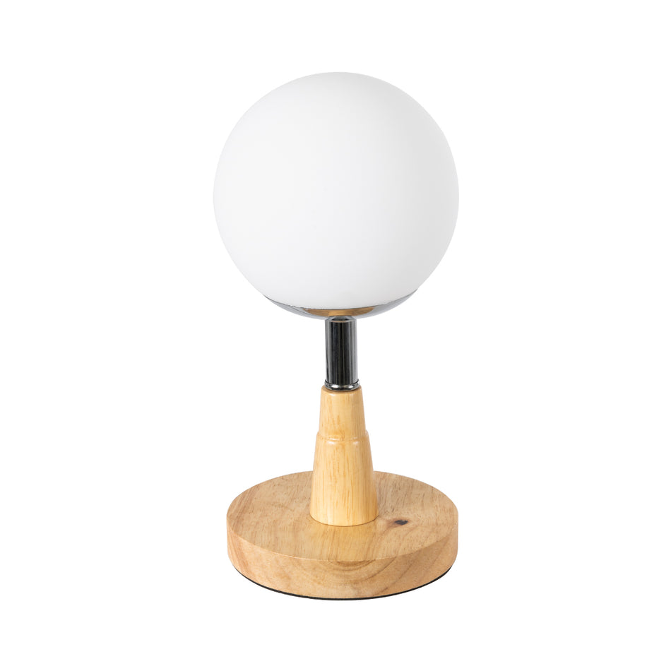 GLOBOSTAR® COVE 02036 Μοντέρνο Επιτραπέζιο Φωτιστικό Πορτατίφ με Ντουί 1 x E27 AC 220-240V IP20 - Μπεζ & Λευκό - Μ12 x Π12 x Υ25cm