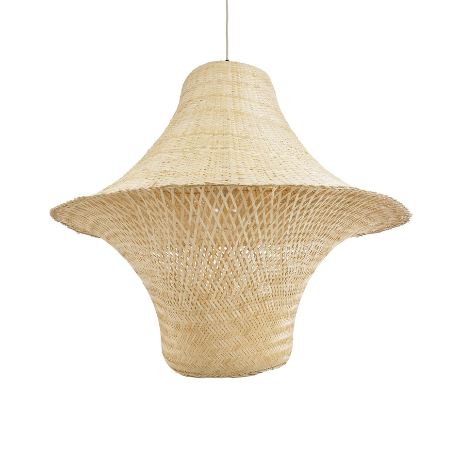 GLOBOSTAR® JUNIPER 02047 Boho Κρεμαστό Φωτιστικό Οροφής με Ντουί 1 x E27 AC 220-240V IP20 - Μπεζ - Μ100 x Π100 x Υ90cm