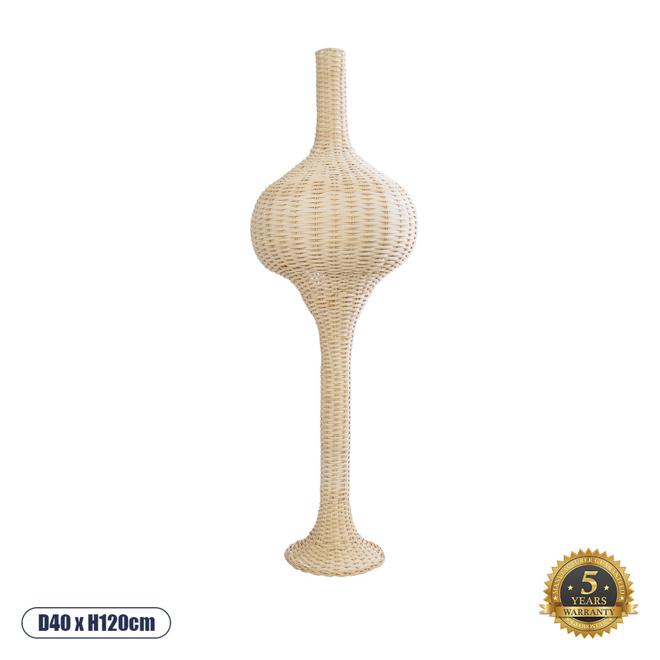 GLOBOSTAR® ALADDIN 02050 Boho Επιδαπέδιο Φωτιστικό με Ντουί 1 x E27 AC 220-240V IP20 - Μπεζ - Μ40 x Π40 x Υ120cm