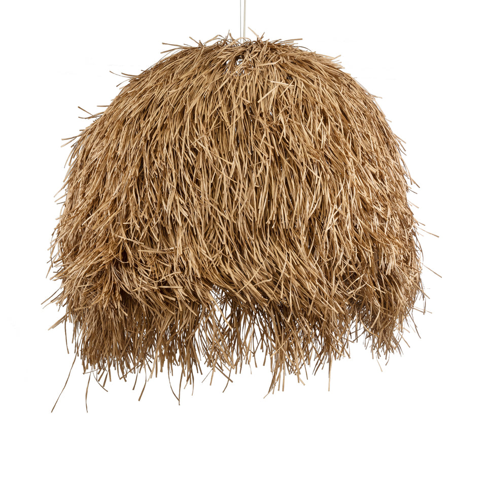 GLOBOSTAR® GUADELOUPE 02159 Boho Κρεμαστό Φωτιστικό Οροφής με Ντουί 1 x E27 AC 220-240V IP20 - Μπεζ - Μ120 x Π120 x Υ100cm