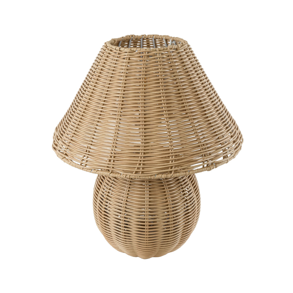 GLOBOSTAR® PERU 02239 Boho Επιτραπέζιο Φωτιστικό Πορτατίφ με Ντουί 1 x E27 AC 220-240V IP20 - Μπεζ - Μ40 x Π40 x Υ45cm