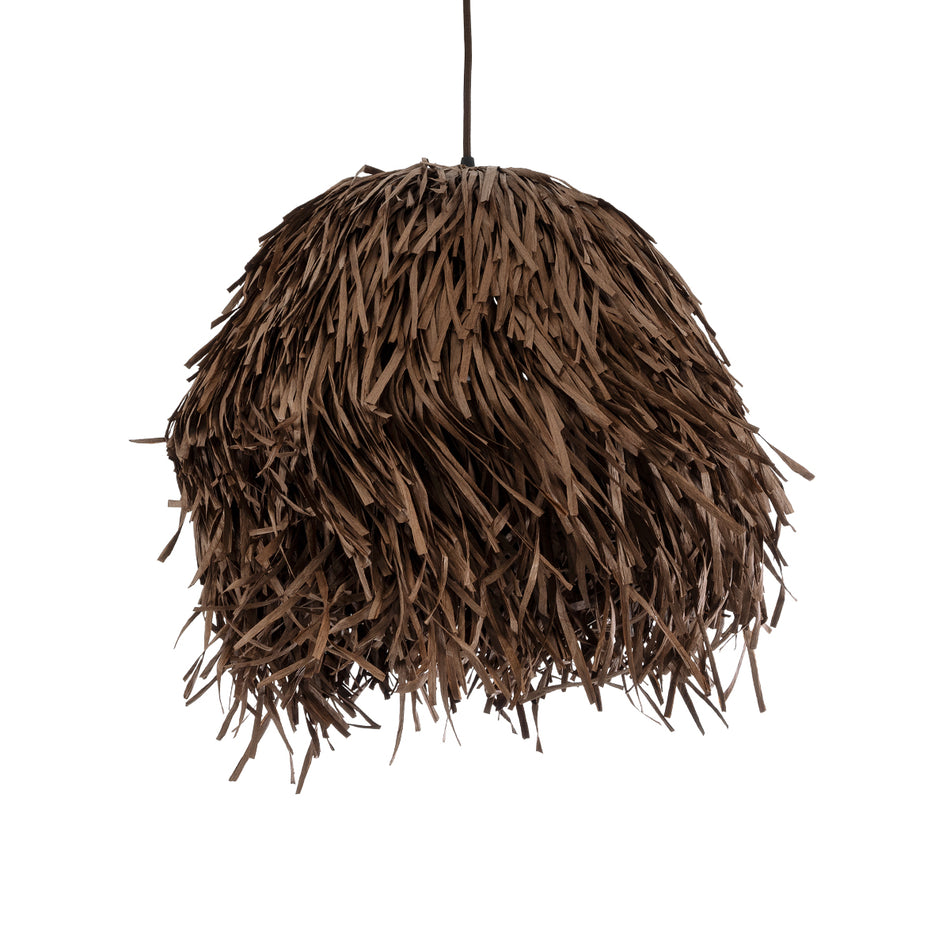 GLOBOSTAR® GUADELOUPE 02293 Boho Κρεμαστό Φωτιστικό Οροφής με Ντουί 1 x E27 AC 220-240V IP20 - Καφέ - Μ50 x Π50 x Υ40cm