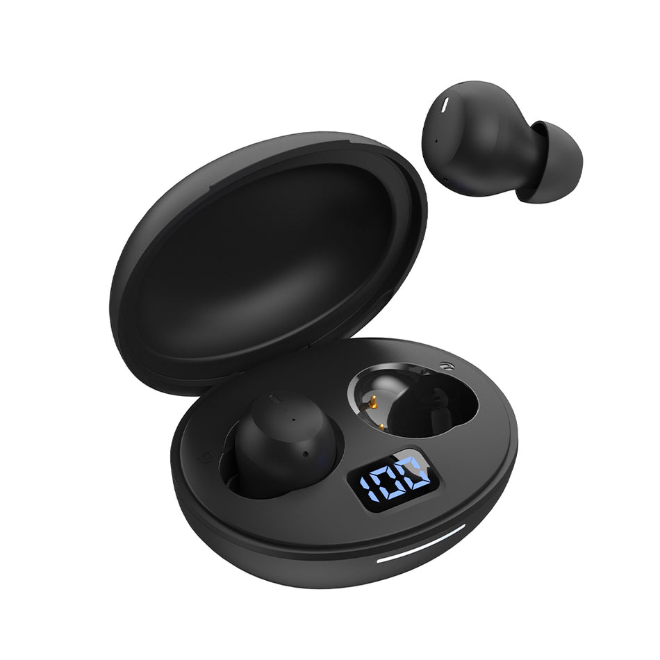 Lamtech Tws Earbuds V5.3 With Led Screen Black