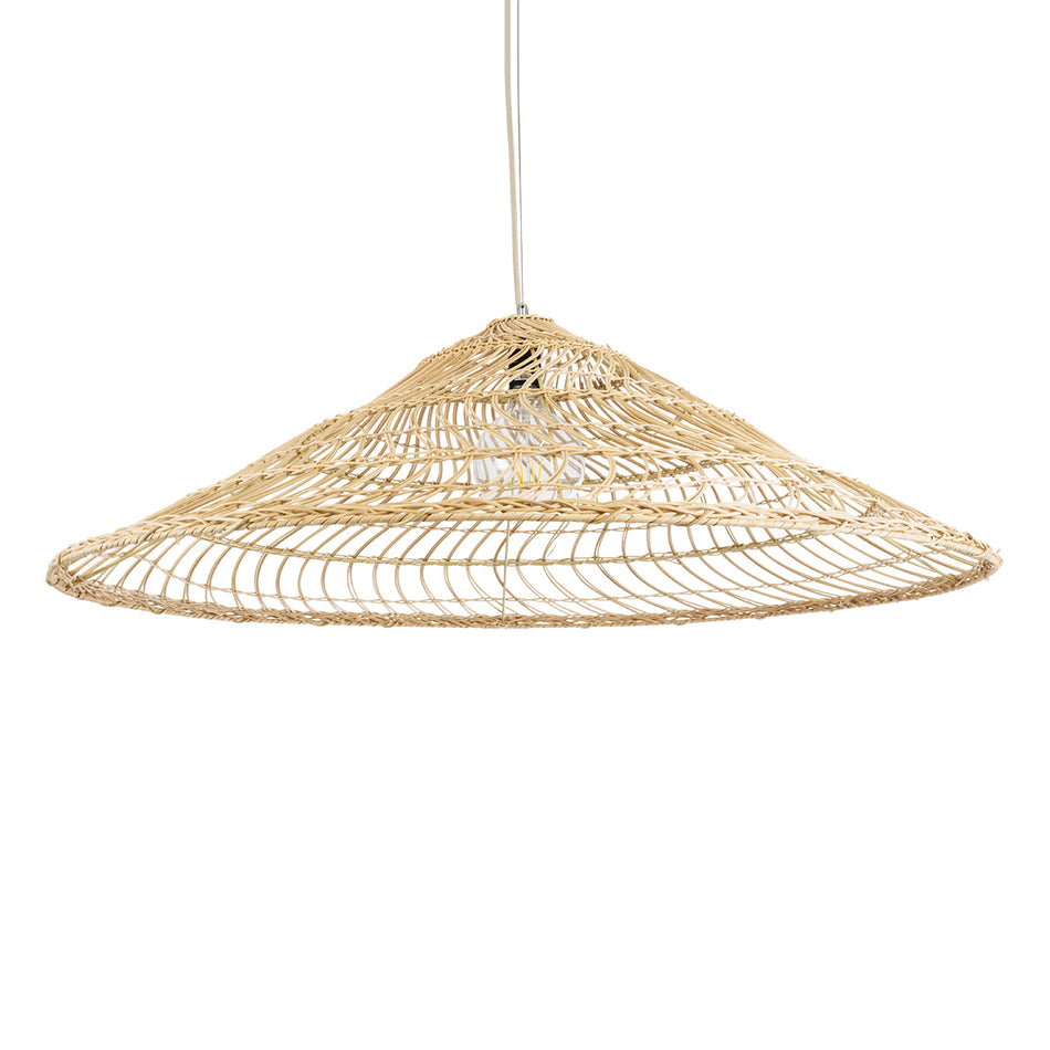 GLOBOSTAR® KAIA 02348 Boho Κρεμαστό Φωτιστικό Οροφής με Ντουί 1 x E27 AC 220-240V IP20 - Μπεζ - Μ100 x Π100 x Υ30cm