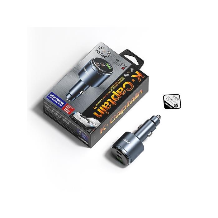 95W Auto-Ladegerät WK WP-C58, 3 Steckplätze, Blau