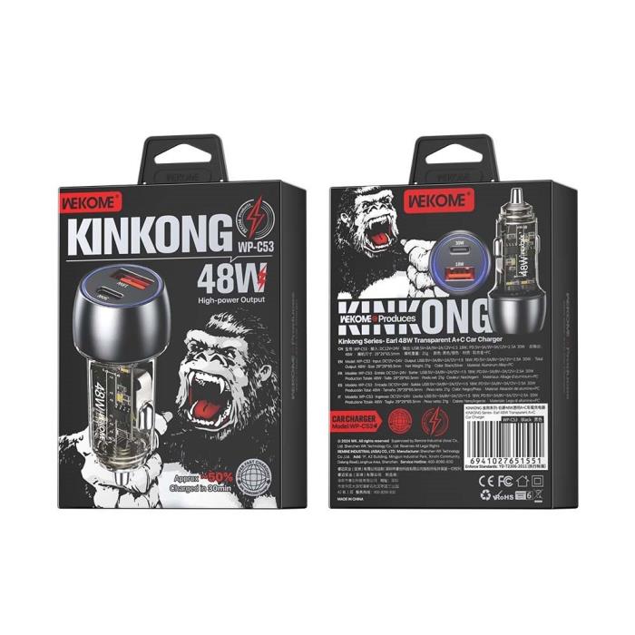 Kfz-Ladegerät 48W WK WP-C53 2 Anschlüsse Schwarz