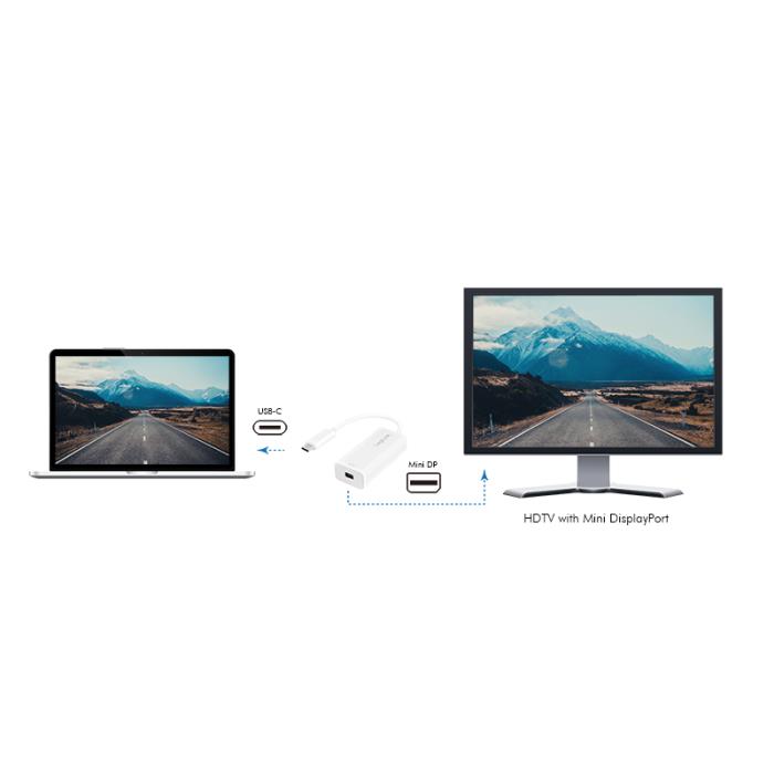 Convertisseur USB-C vers Mini DisplayPort Logilink UA0360