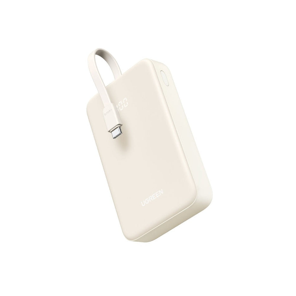 Power Bank 20000mAh PD 20W UGREEN PB505 35340 2 Θέσεων, με καλώδιο USB-C 60W Γκρι Λευκό