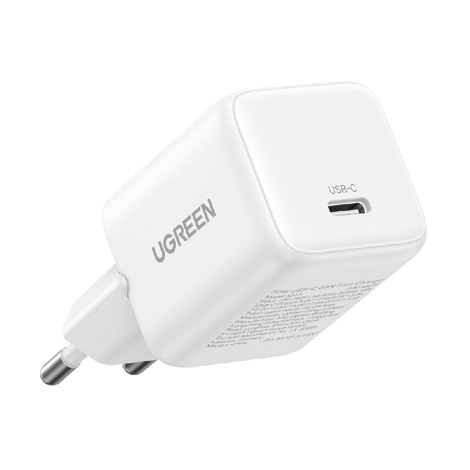 Φορτιστής Σπιτιού GaN PD 30W UGREEN X513 65009 1 Θέσης Λευκό