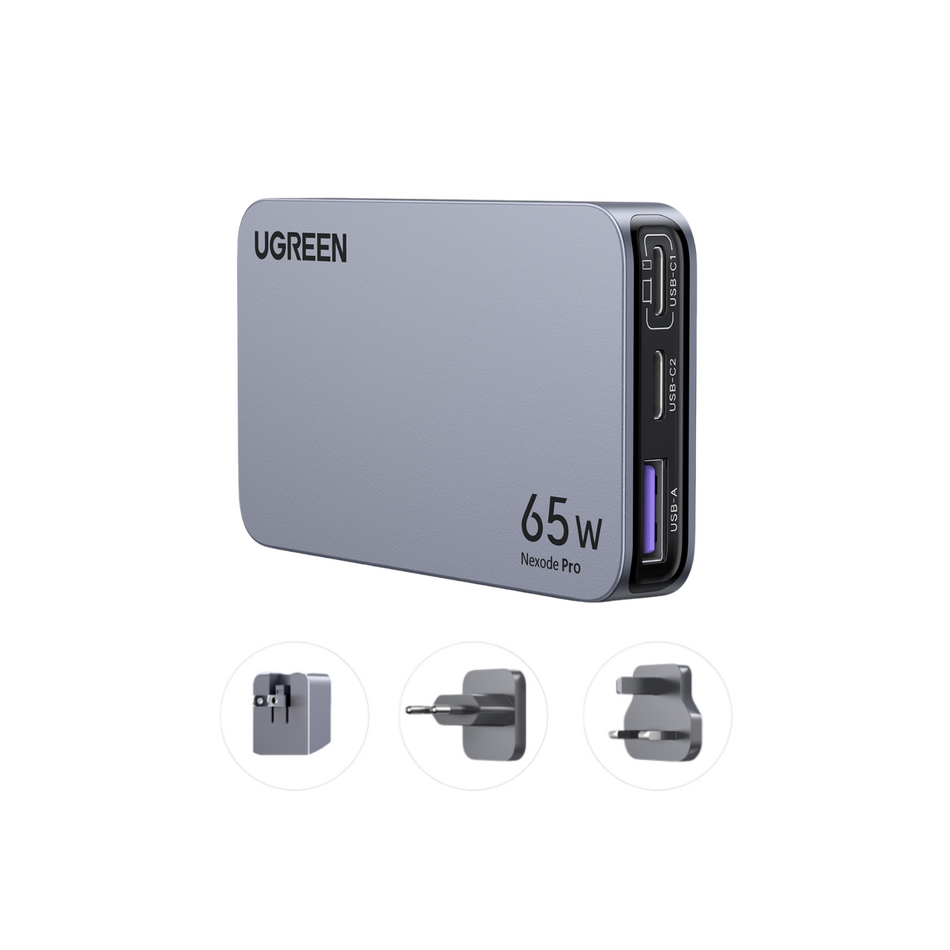 UGREEN X753 25356 65W GaN PD 3-Port Heimladegerät Grau