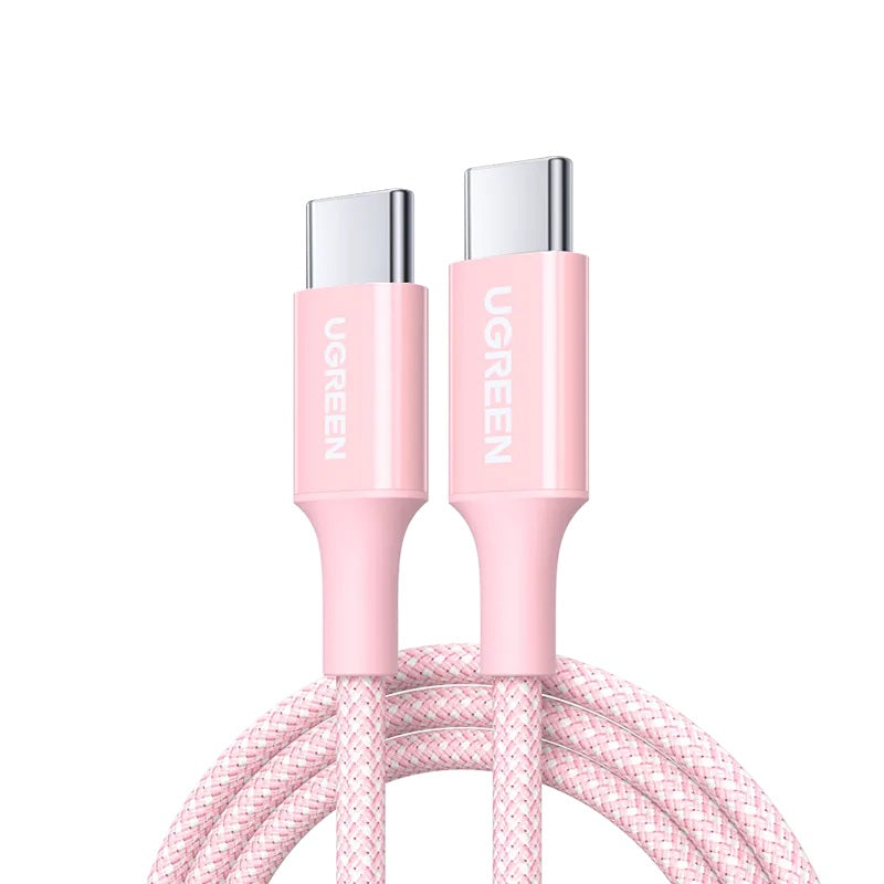 Καλώδιο Φόρτισης UGREEN L502 65251 USB-C σε USB-C PD 100W 1m Ροζ