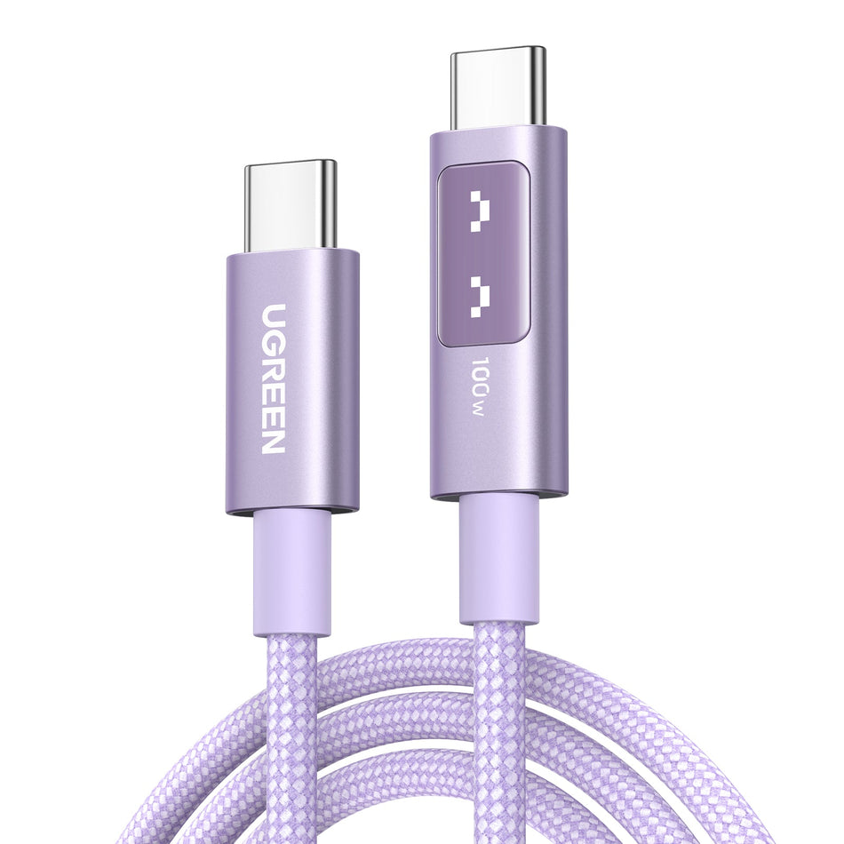Καλώδιο Φόρτισης UGREEN L509 65092 USB-C σε USB-C PD 100W 1m Μώβ
