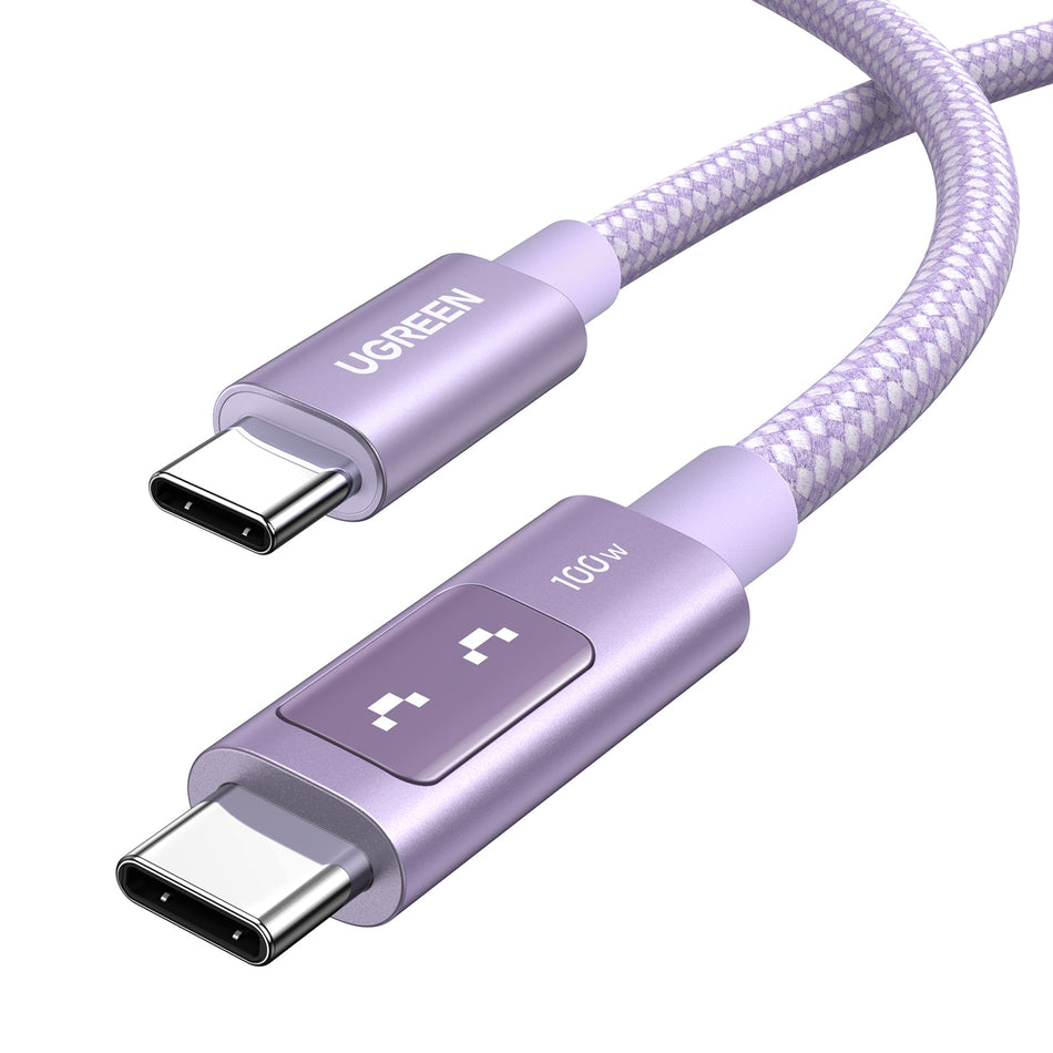 Καλώδιο Φόρτισης UGREEN L509 65216 USB-C σε USB-C PD 100W 2m Μώβ