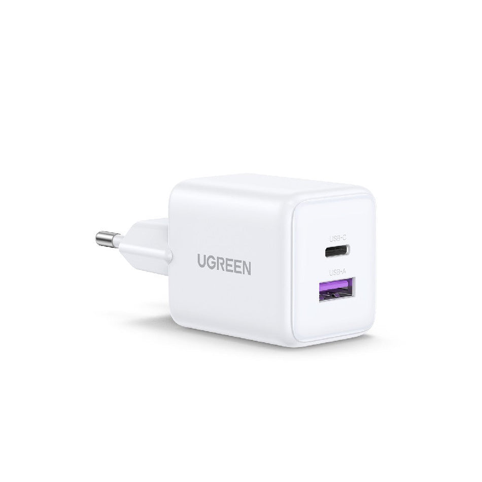 Φορτιστής Σπιτιού GaN PD 30W UGREEN X516 65015 2 Θέσεων Λευκό