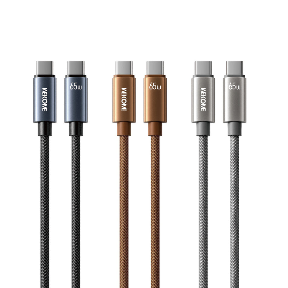 Καλώδιο Φόρτισης WK WDC-64 USB-C σε USB-C PD 65W 1.2m Μαύρο