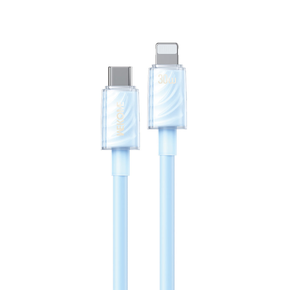 Καλώδιο Φόρτισης WK WDC-73 USB-C σε Lightning PD 30W 1.2m Μπλέ
