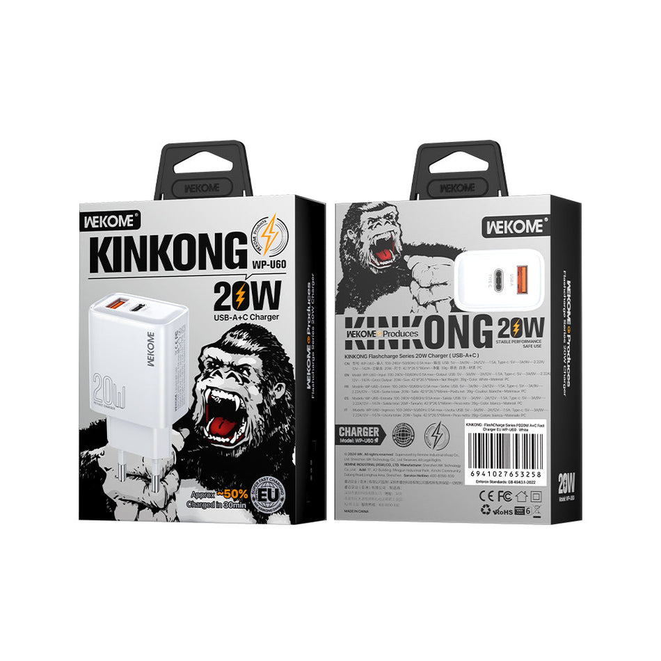 PD 20W WK WP-U60 Heimladegerät 2 Steckplätze Weiß