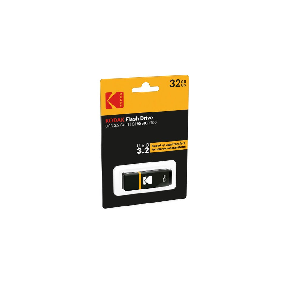 USB Stick Kodak K103 32GB Usb 3.2 Gen1 Μαύρο